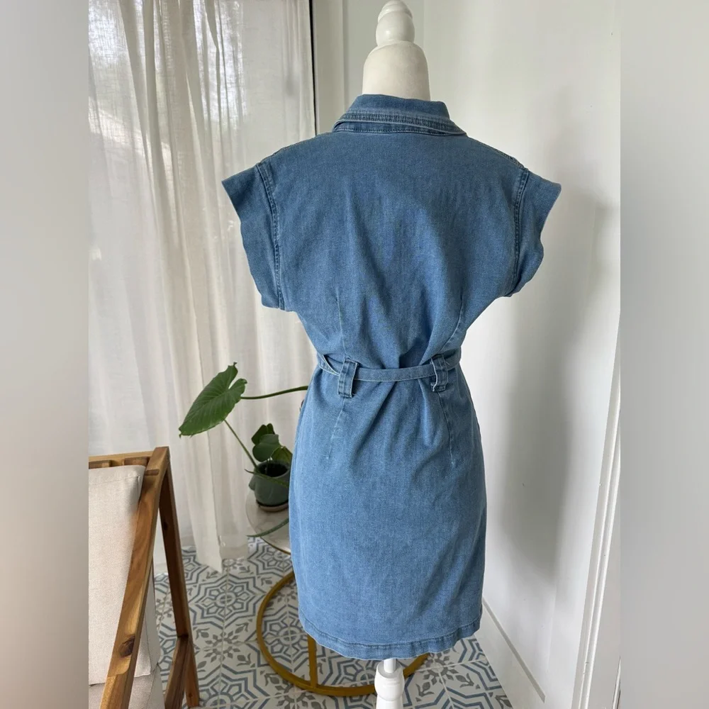 Women’s SHEIN Denim Button-Down Dress Size Large - Picture 5 of 10